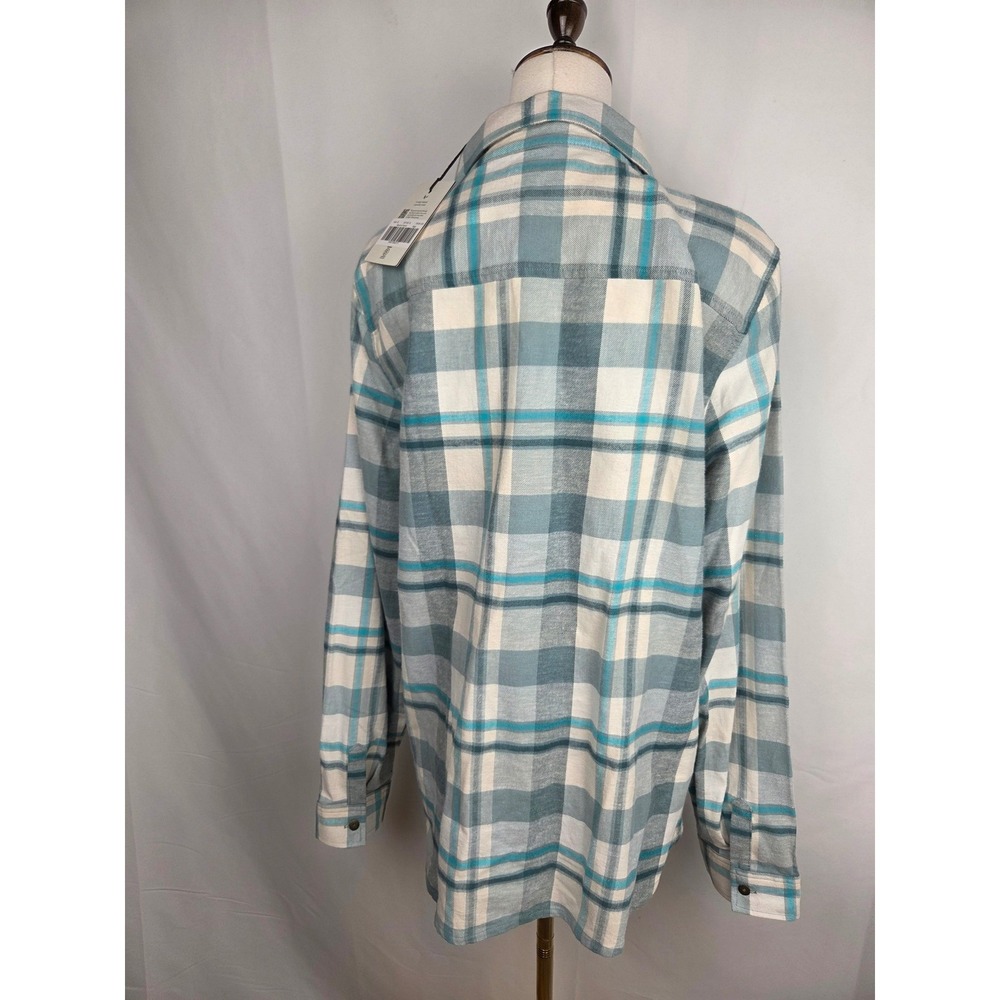 Spell Maverick Flannel XL Sage Plaid Organic Cotton Hemp Button Up Shirt NWT - Picture 8 of 14